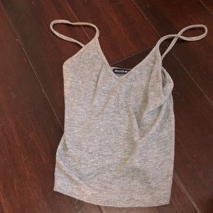 Gray crop tank